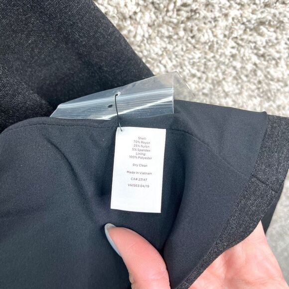 Talbots Blazer Women’s 16 Dark Gray Italian Luxe Knit Tipped Open Front Long Sle - Picture 5 of 8